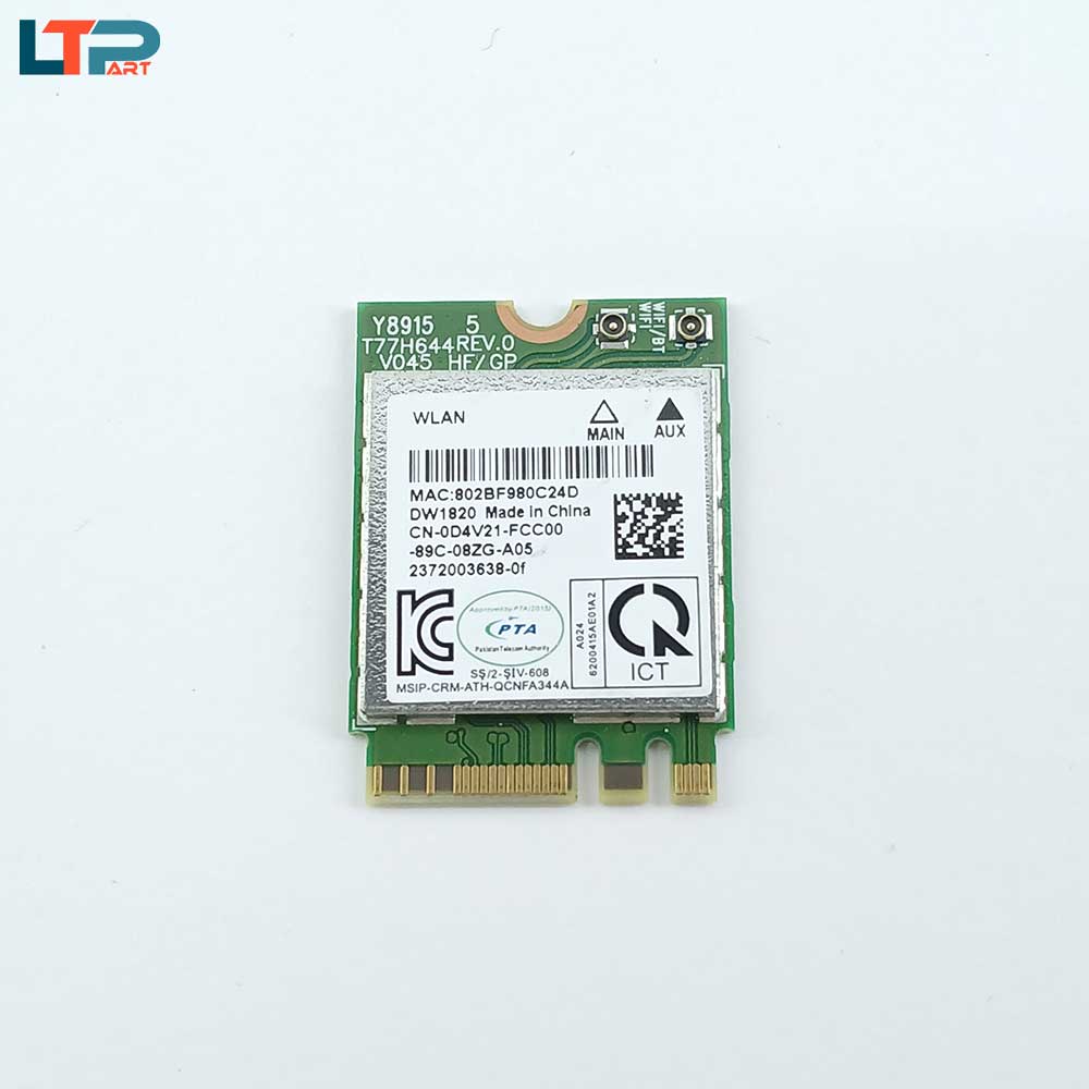 16-2.jpg برد وای فای QUALCOMM ATHEROS QCNFA344A WIFI 5 BLUTOOTHE 4.1 - لپ تاپ دل LATITUDE 5480 - Image 1