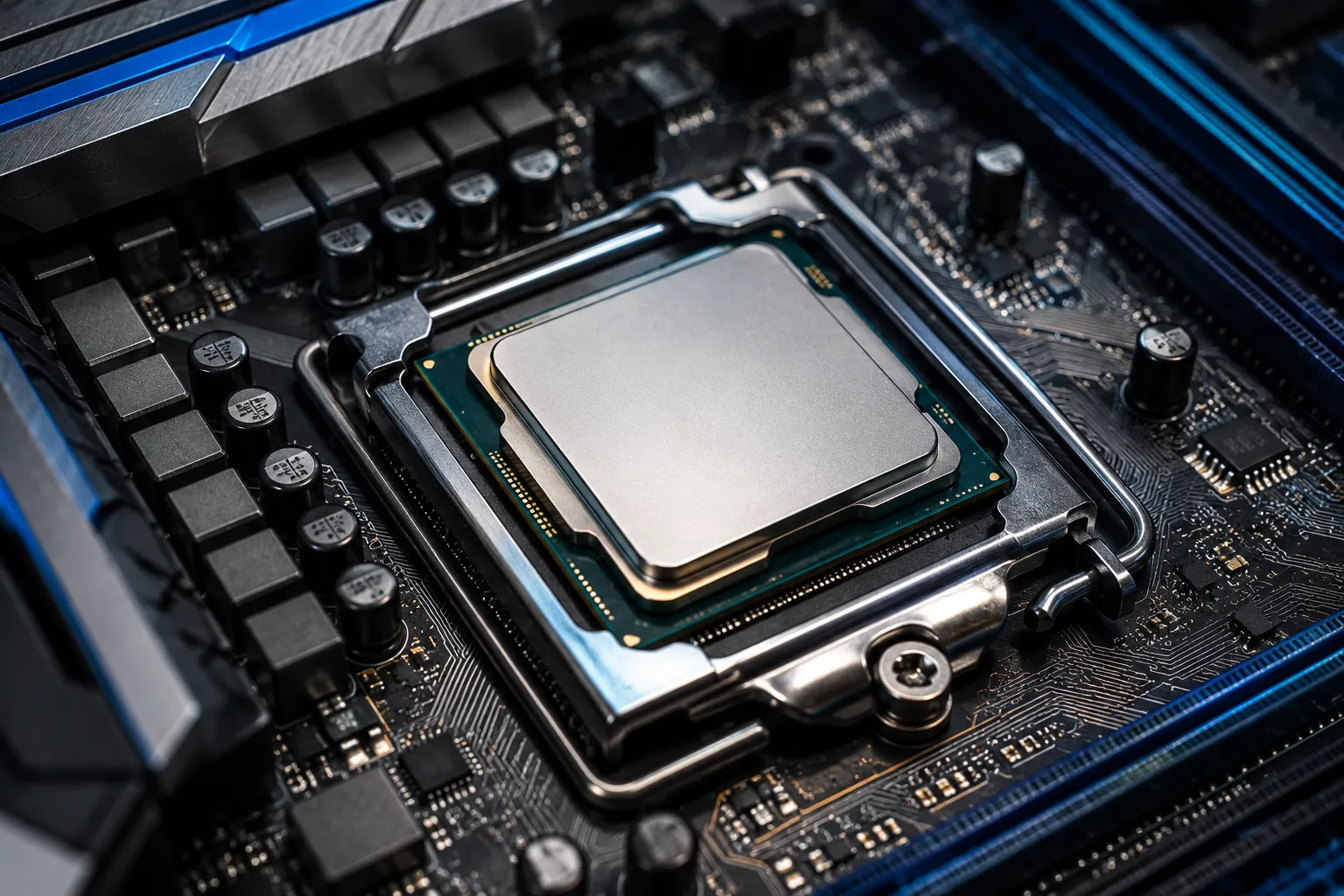 پردازنده مرکزی (CPU) نصب‌شده روی مادربرد کامپیوتر