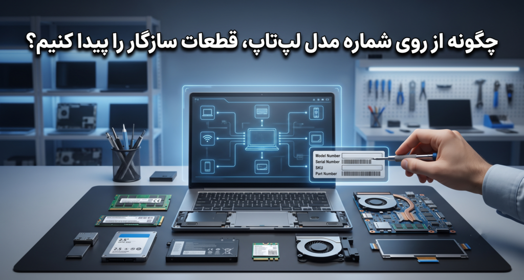 پیدا کردن قطعات سازگار لپ تاپ با شماره مدل