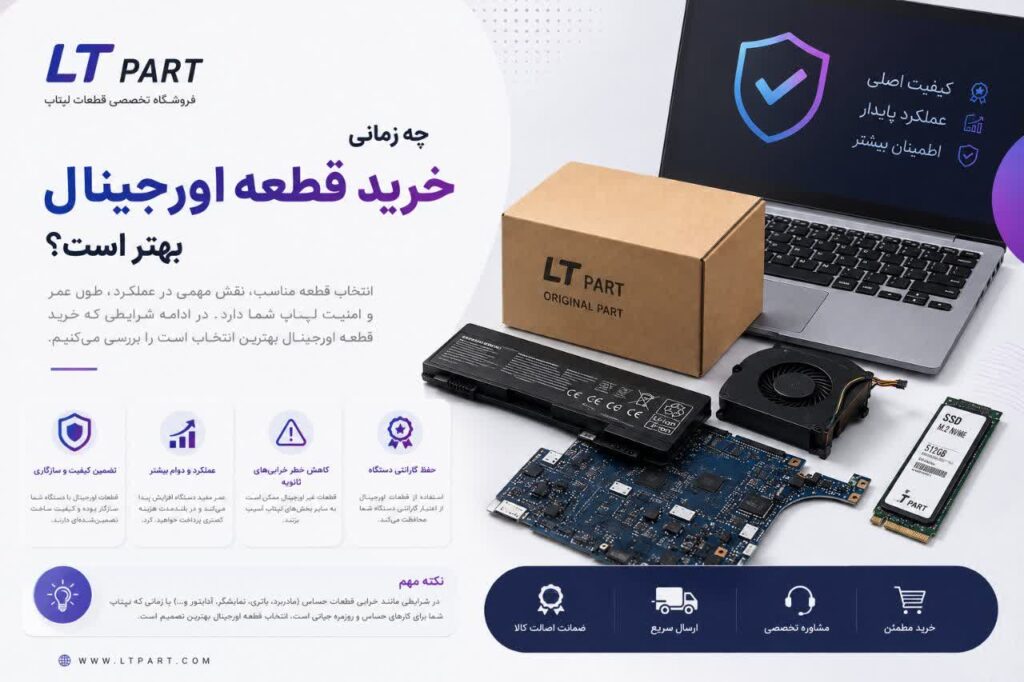 خرید قطعات اورجینال لپ تاپ برای افزایش کیفیت و اطمینان در تعمیر دستگاه